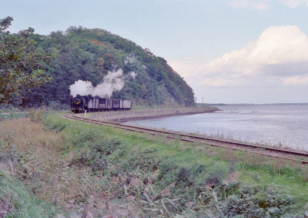 『湧網線の秋の訪れ』 1991列車 69644 湧網線芭露 1973.10.5