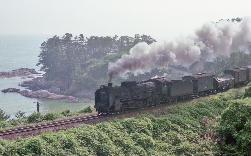 『日本海を右手に見て』 2765列車 D51243 戸田小浜 1974.7.25