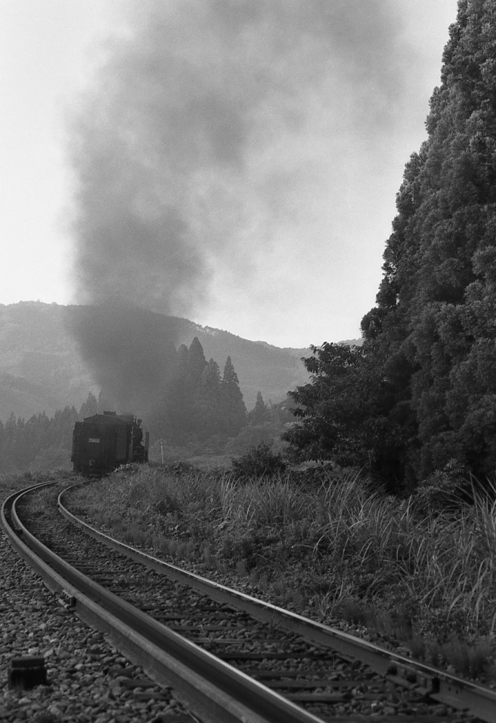 『侘しき単機』 168列車 79606 羽前松岡 1971.8.9