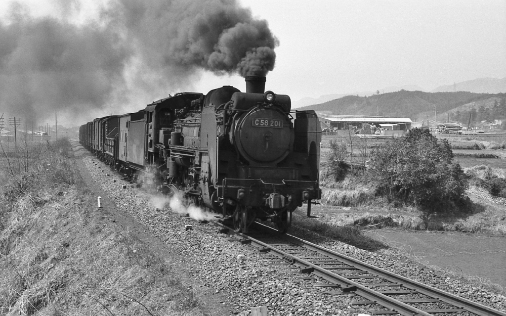 592列車 C58201 和歌山線紀伊山田 1971.4.2