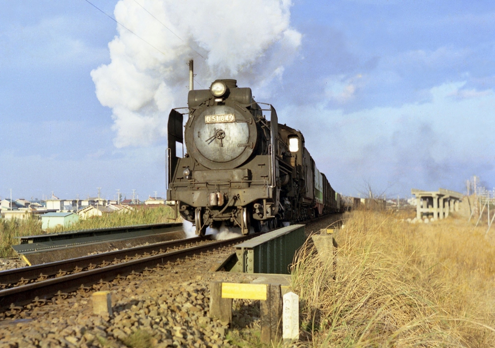 『西日を浴びて』 267列車 D51849 弥富 1969.11.23