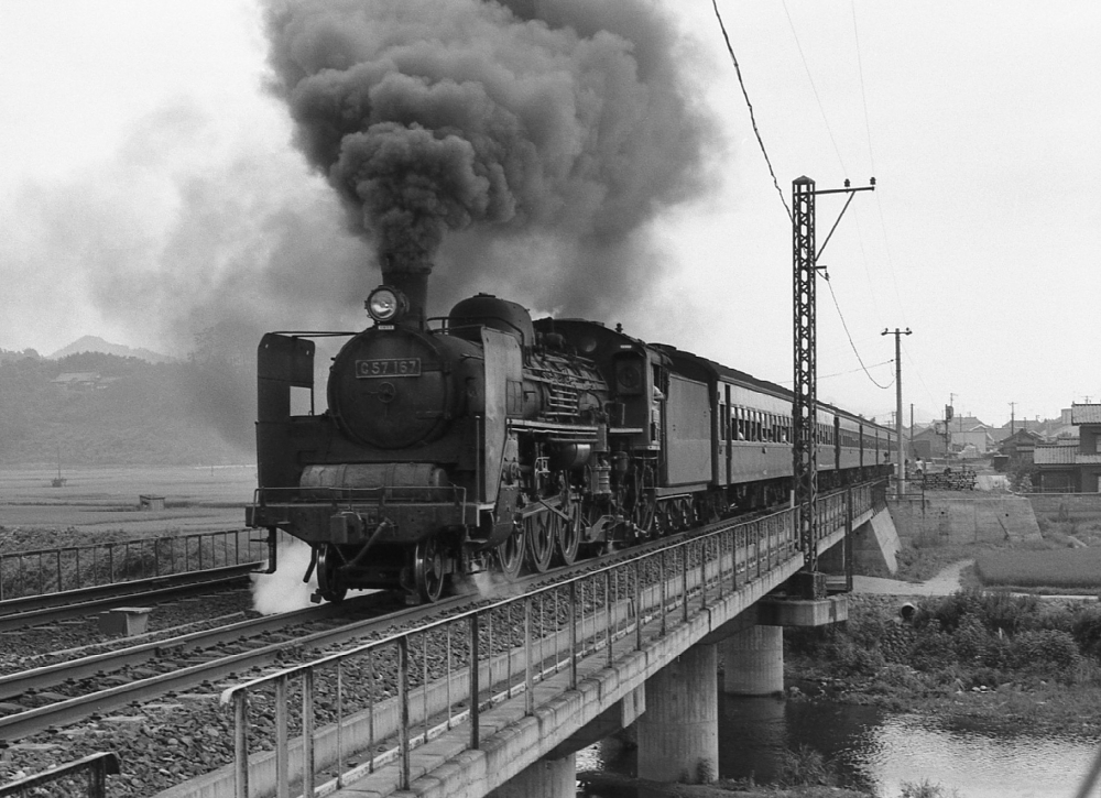 821列車 C57167 羽越本線鼠ヶ関 1971.8.7