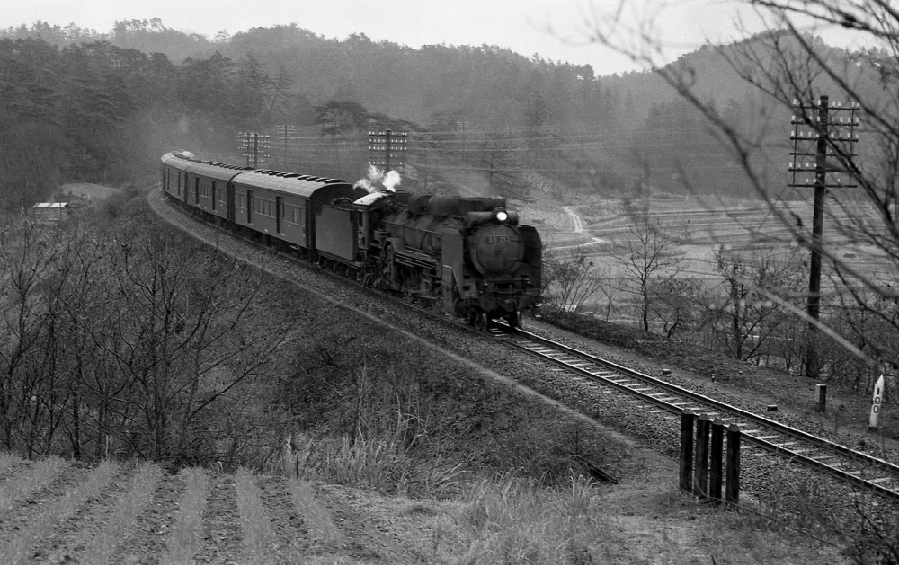 荷41列車 D51253 島ケ原 1971.3.30