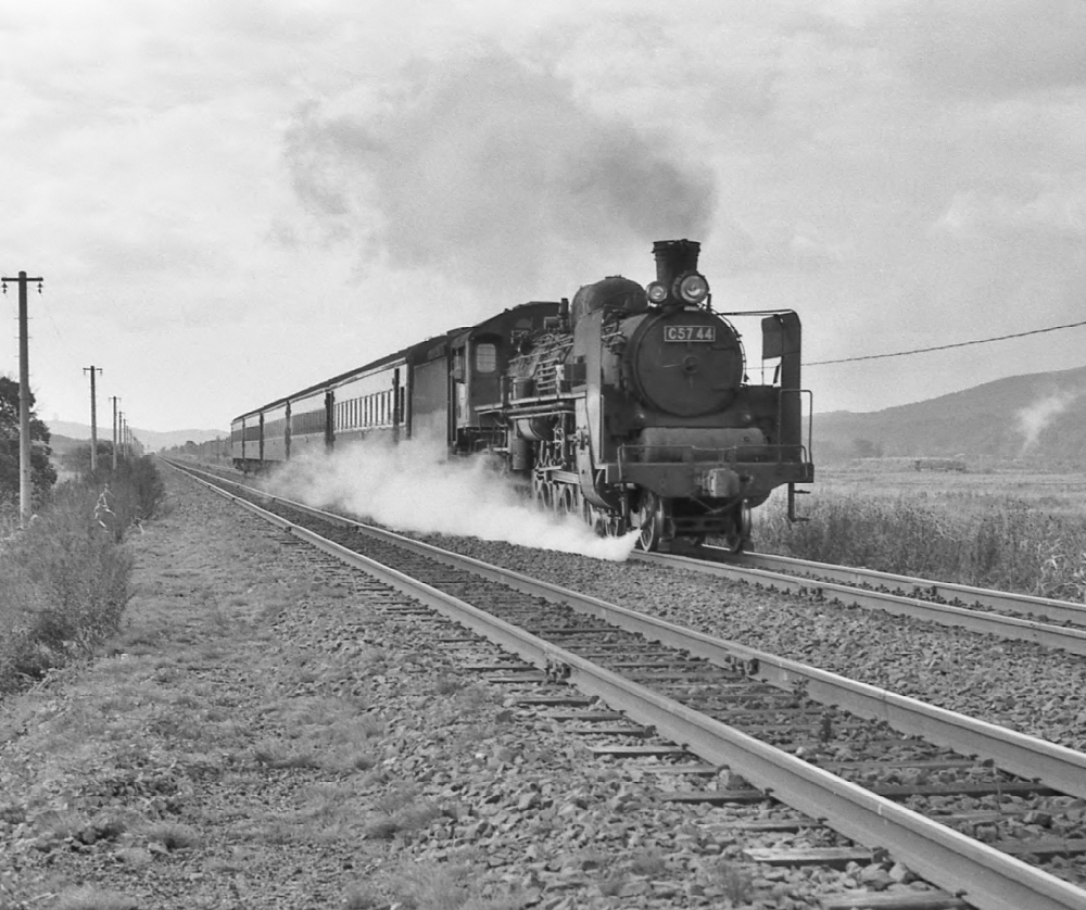 『北の大地を駆け抜ける』 223列車 C5744 室蘭本線安平1973.10.17