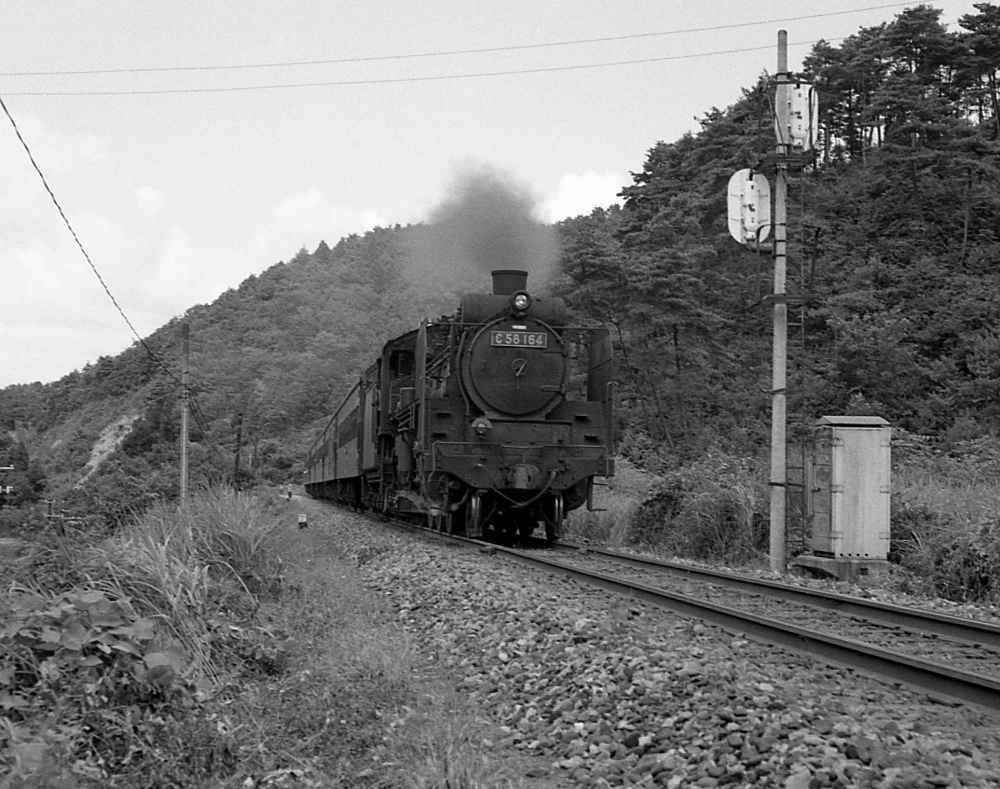 921列車 C58164 小浜線松尾寺 1970.8.5
