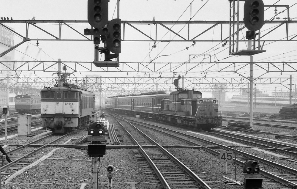 『ターミナル駅のにぎわい』 急行7802列車ちくま1号 DD51751 1973.3.29