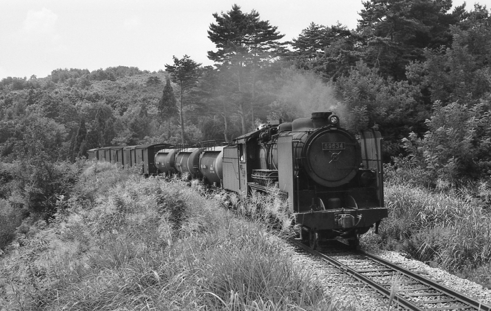 『宇津峠を越えて』 164列車 59634 米坂線羽前椿 1971.8.9