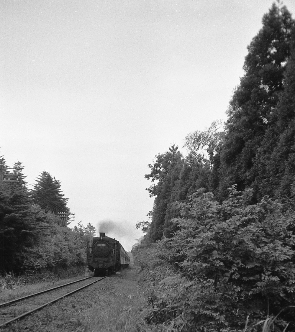 『蝉しぐれの中を』 322列車 C58325 七尾線徳田 1970.8.3