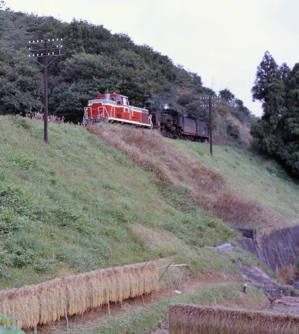 『赤い機関車を先頭に』 683列車 DE101029+C58153 二俣線宮口 1970.11.8