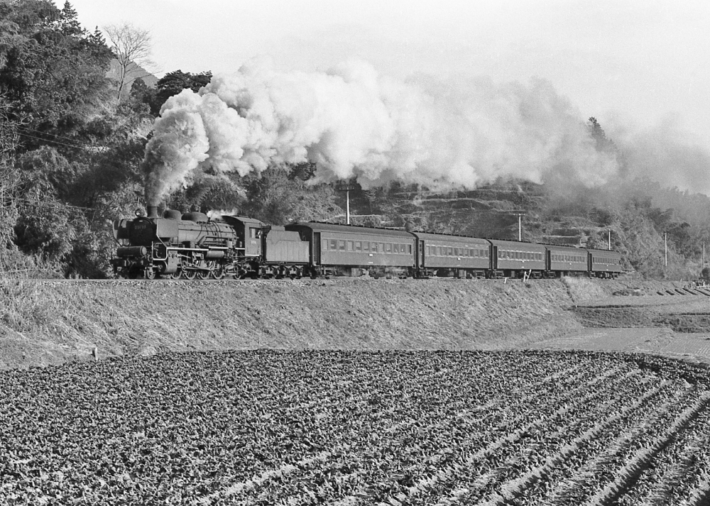 『冷水峠越えのデコマル』 723列車 D5090 筑豊本線筑前内野 1970.3.27