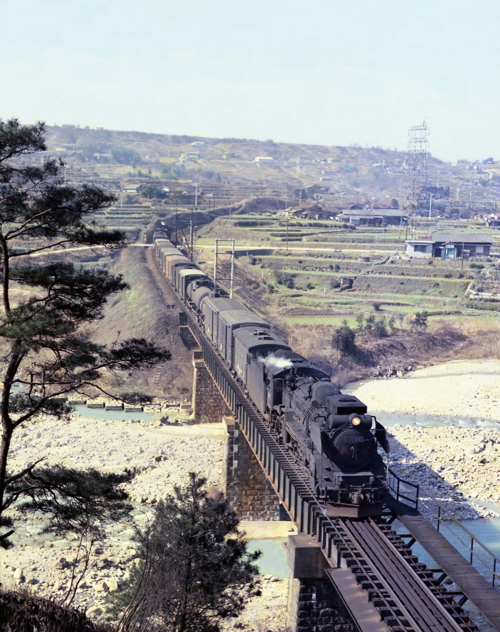 『落合山を越えて』 D51501…C1274 落合川 1969.3.27