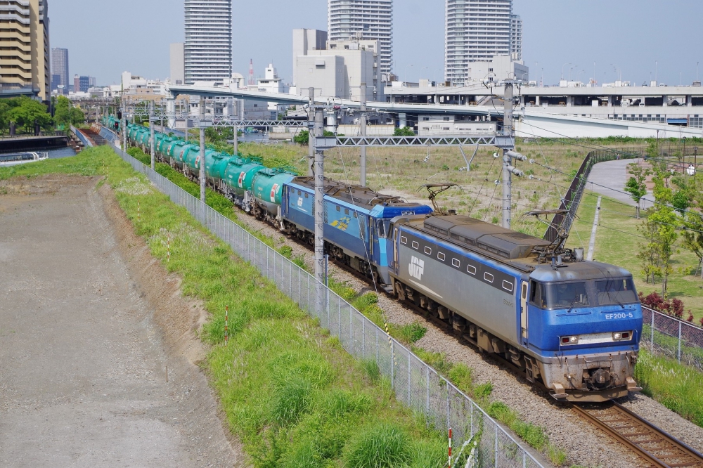 91列車 EF200-5+EH200-23 高島線東高島 2014.5.24