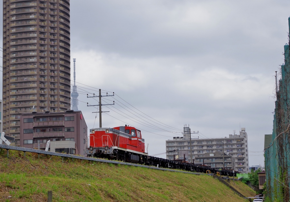 9295列車 DE101751 越中島支線越中島 2014.9.27