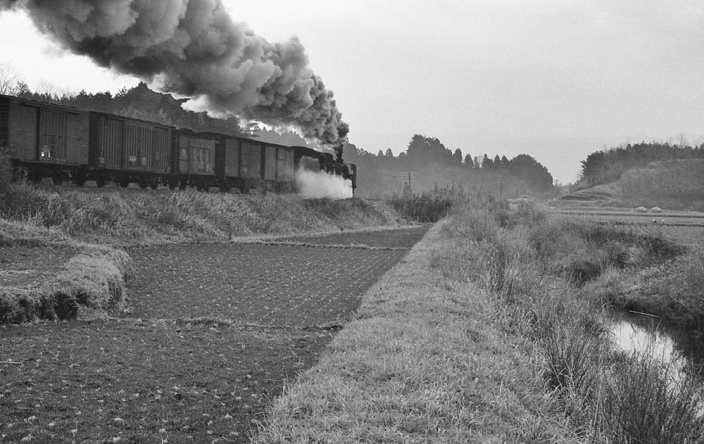 『えびのの野辺を行く その２』 貨8692列車 C5510 吉都線飯野 1970.3.26