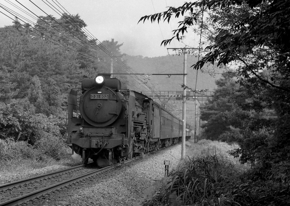 『デコイチ東海道本線を行く 』 9433列車味覚の近江路めぐり号 D51903 新垂井 1970.9.15