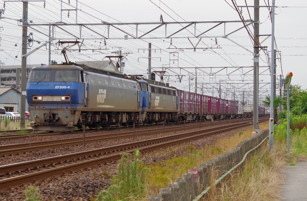 『クジラ重連稲沢線を行く』 1250列車 EF200-4+EF200-8 清洲 2014.7.19