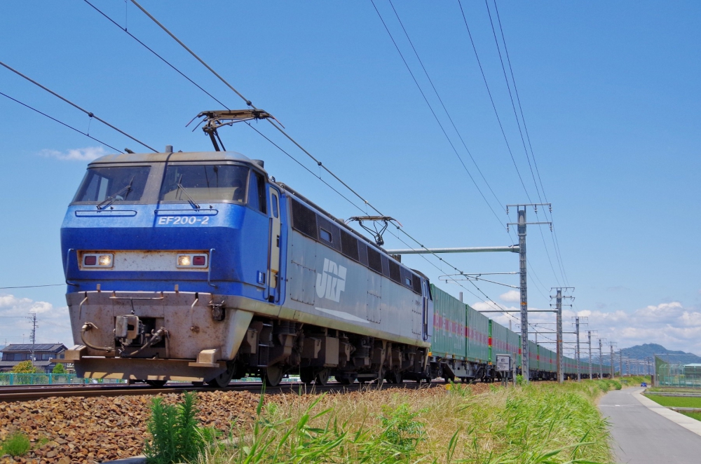 『グリーン編成の先頭に立って』 56列車 EF200-2 木曽川 2017.6.13