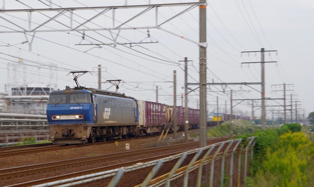 『東海道本線を乗り越えて』 1064列車 EF200-7 枇杷島 2015.10.10