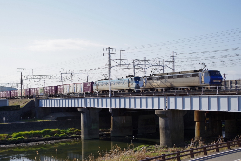 『サメを従えるクジラ』 1250列車 EF200-2+EF66109 清洲 2014.3.8