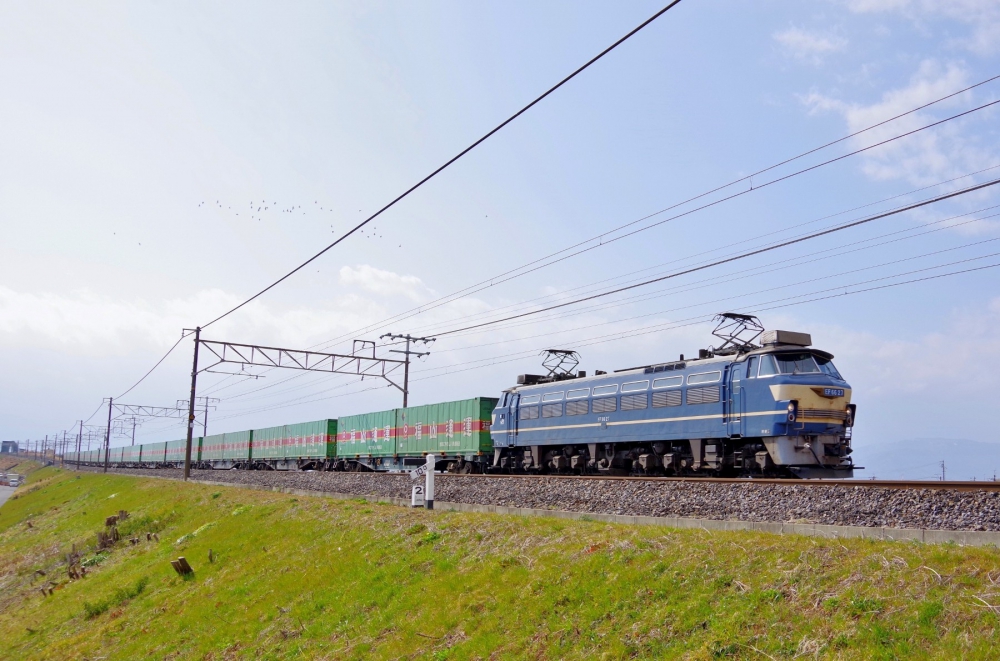 『列車は東へ鳥は北へ』 56列車 EF6627 東海道本線穂積 2018.3.1