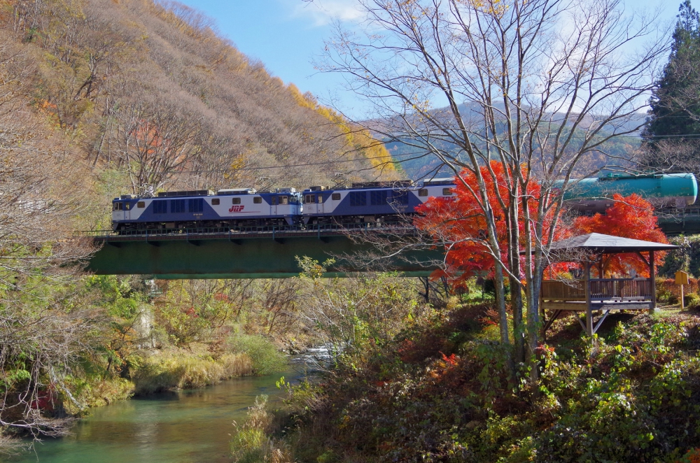 『巴淵の秋』 6883列車 EF641044+1037 中央本線宮ノ越 2017.11.10