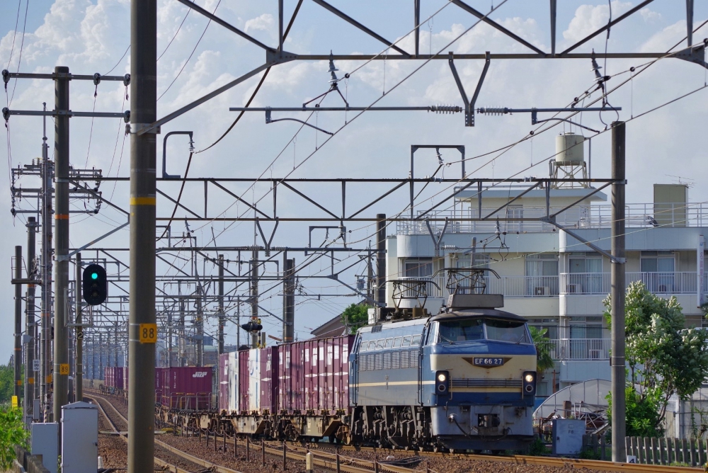 『夏雲の下を』 5070列車 EF6627 尾張一宮 2018.7.2