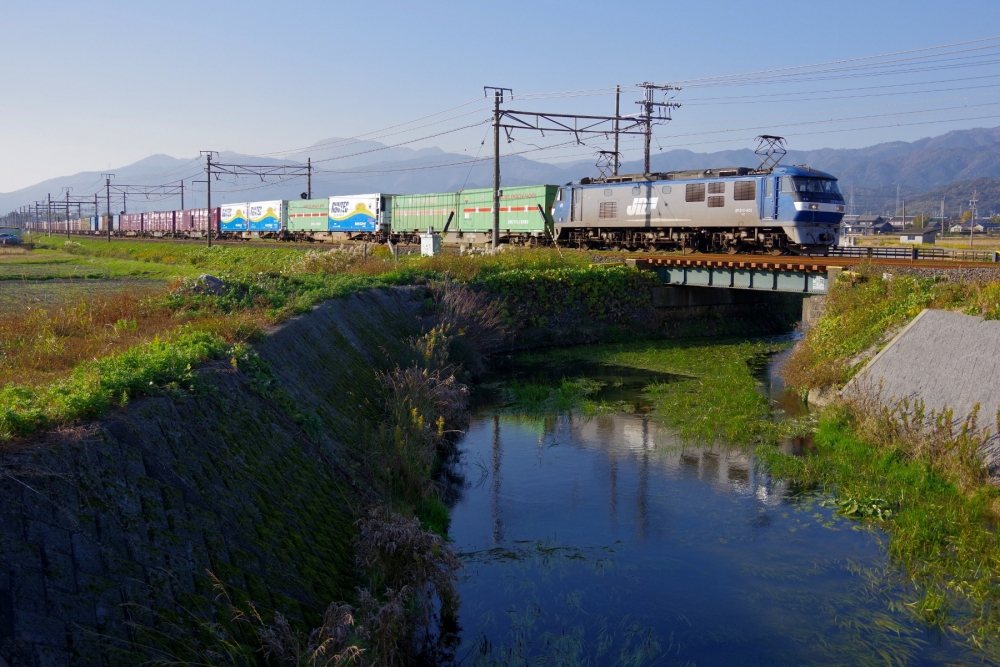 『伊吹山をバックに-2018秋-』 1054列車 EF210-901 東海道本線南荒尾 2018.11.27