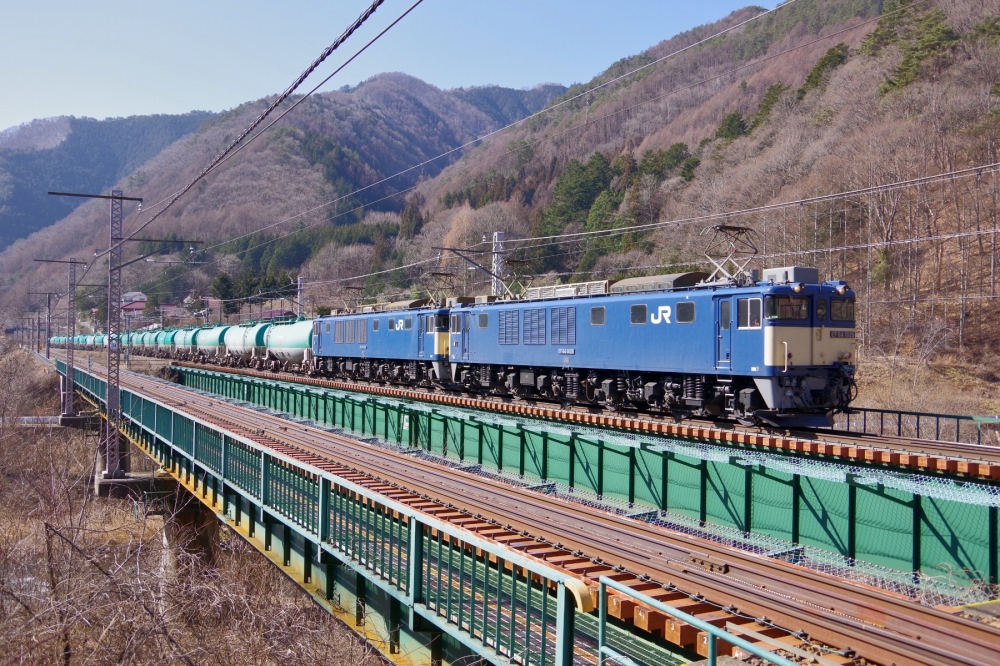 『タキを連ねて』6883列車 EF641026+1023 中央本線藪原 2019.2.23