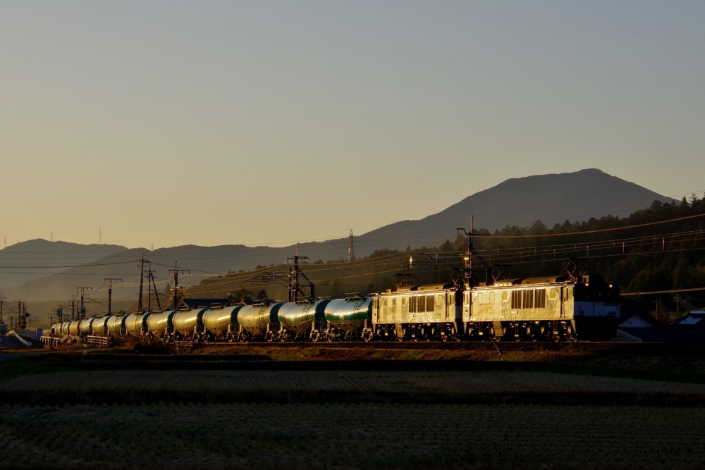 『黄金色に輝いて』5875列車 EF641015+1044 中央本線美乃坂本 2019.11.21