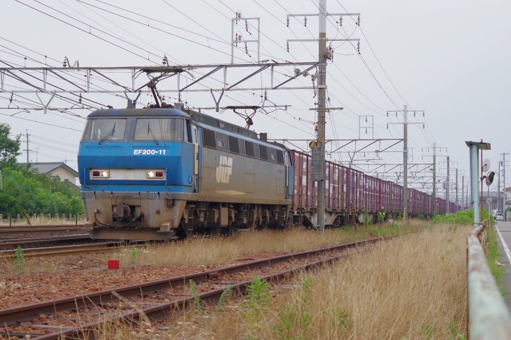 『清洲駅進入』 7090列車 EF200-11 清洲 2014.7.19