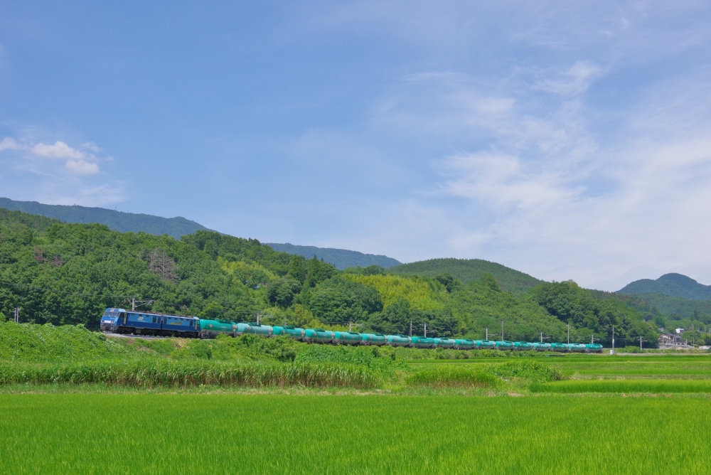 『麻績の青い夏』2084列車 EH200-21 篠ノ井線聖高原 2018.7.26