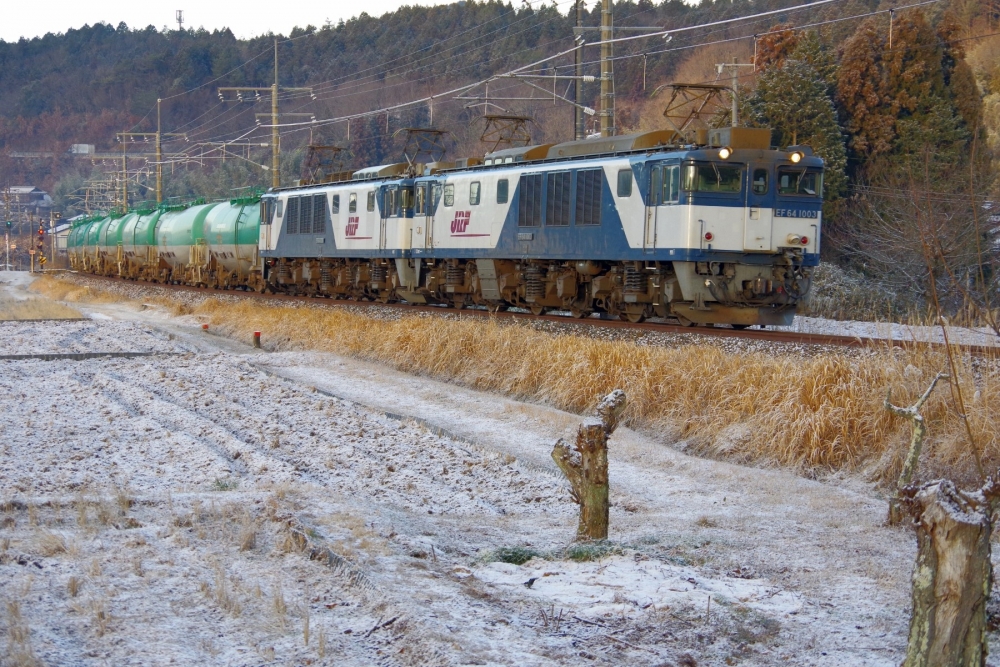 『鈍い朝日の中を』6883列車 EF641003+1036 中央本線武並 2019.1.26