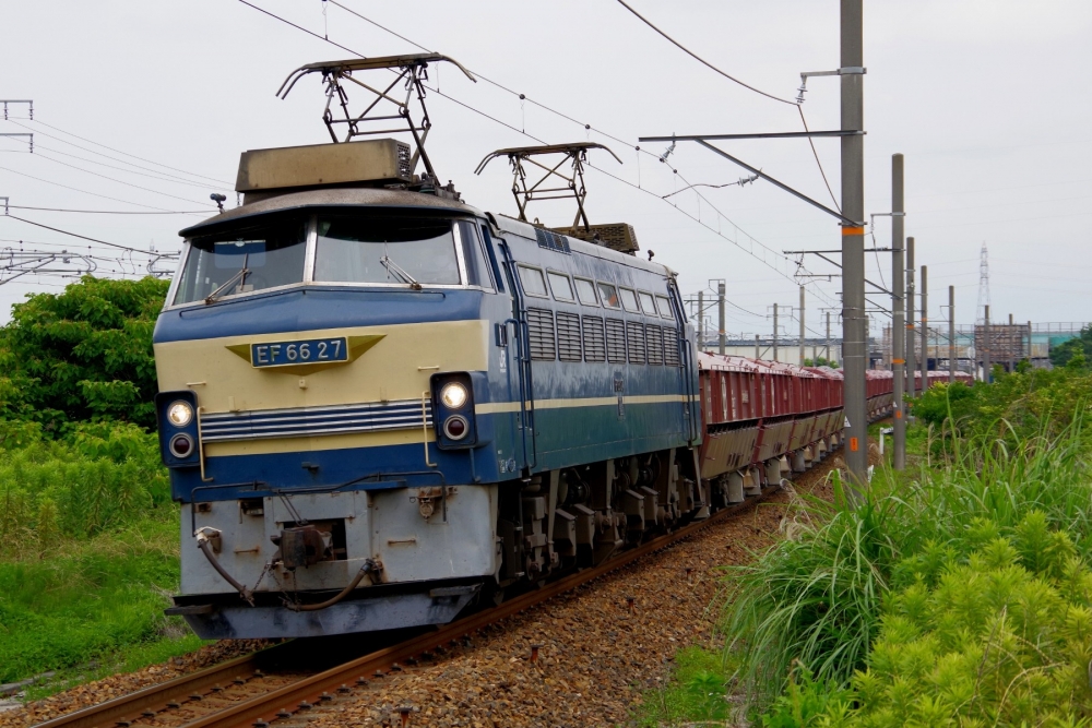 『赤ホキを従えて』5780列車 EF6627 稲沢 2021.6.25