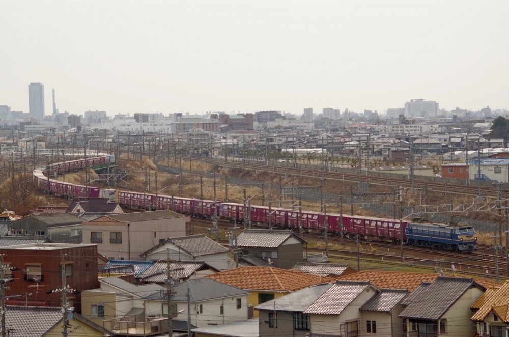『本線を乗り越えて』5091列車 EF6627 清洲 2017.2.18