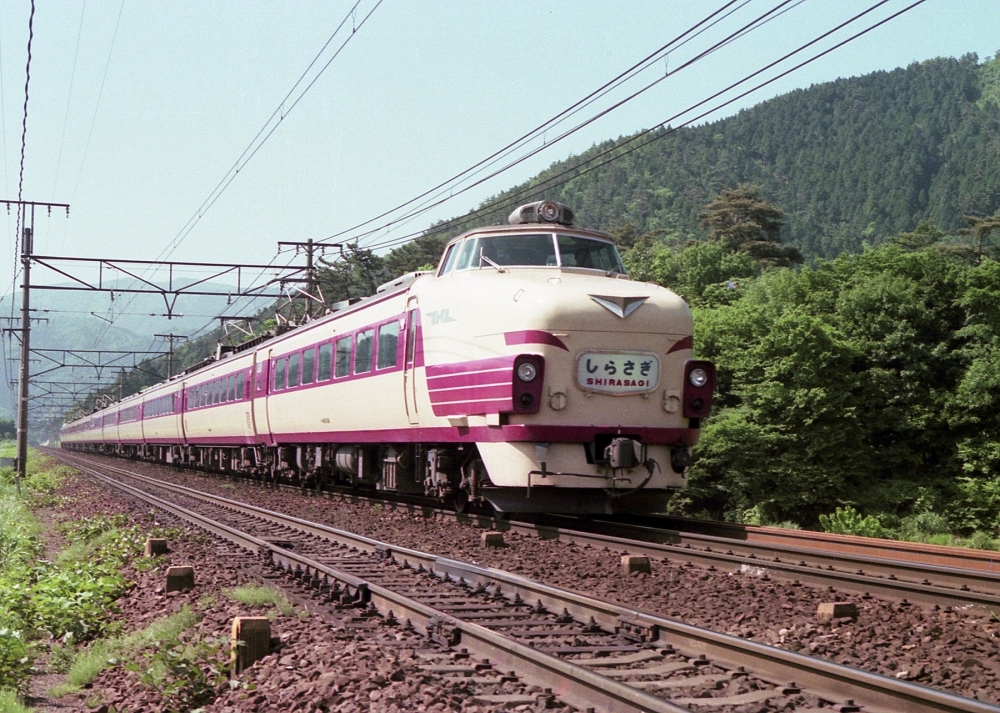 『東海道本線を行くしらさぎ その２』485系 1Mしらさぎ1号 東海道本線柏原 1975.5.28